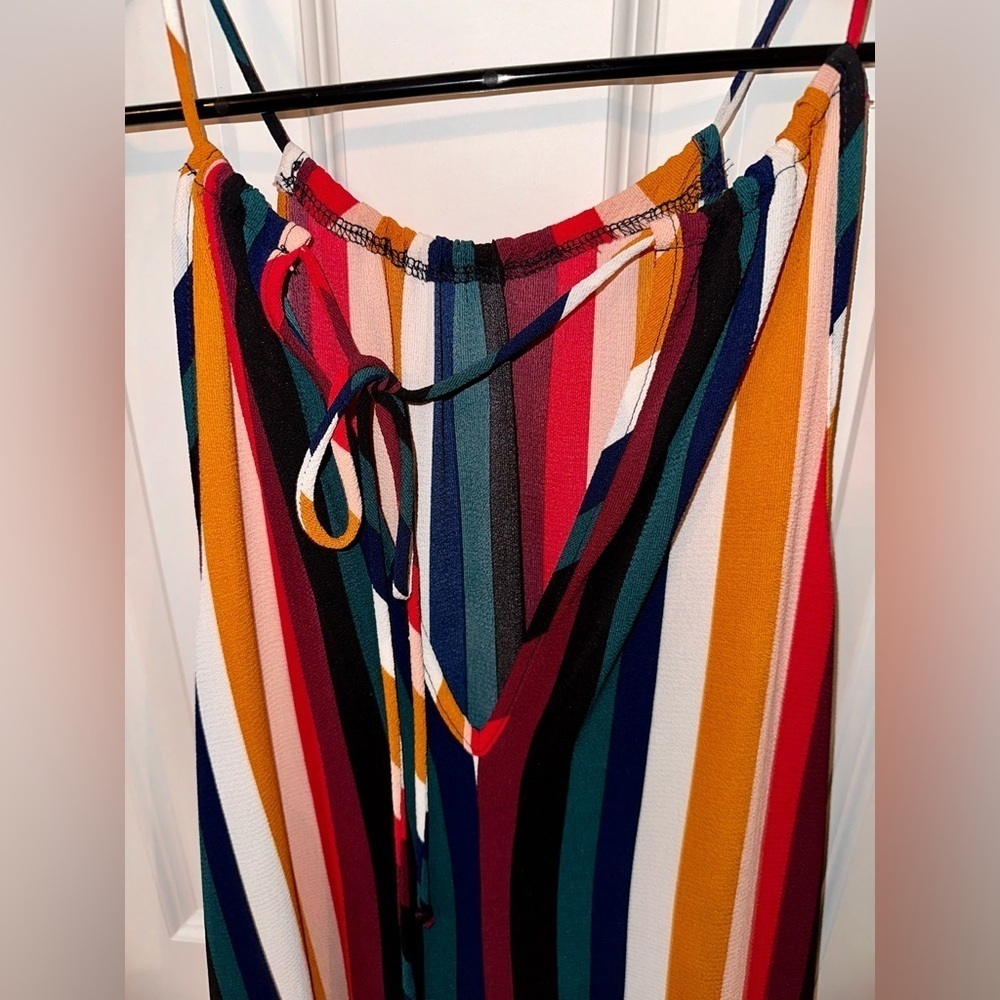 Multi-Colored Striped Flowy Dress - Picture 4 of 5